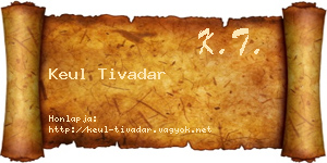Keul Tivadar névjegykártya