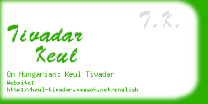 tivadar keul business card